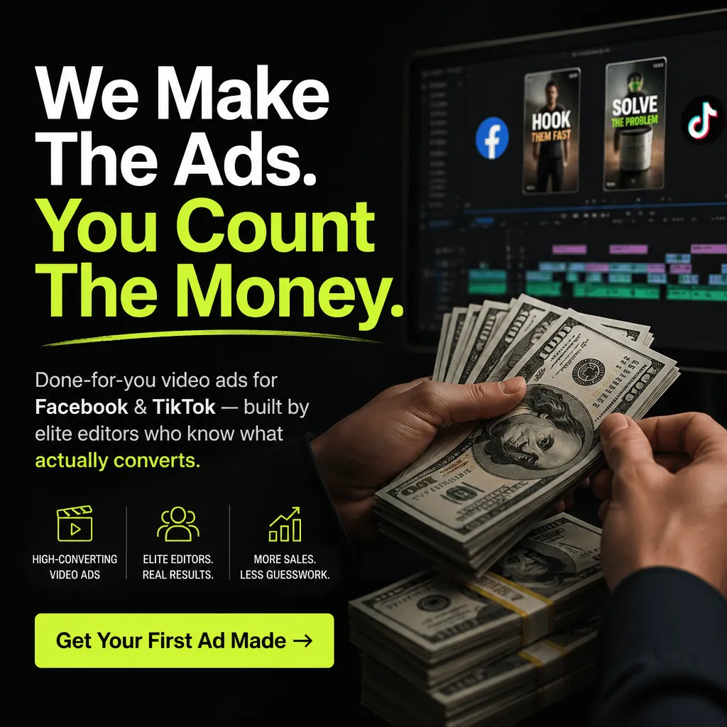 We Make The Ads. You Count The Money. — KillerCreatives Facebook & TikTok video ad creative #7