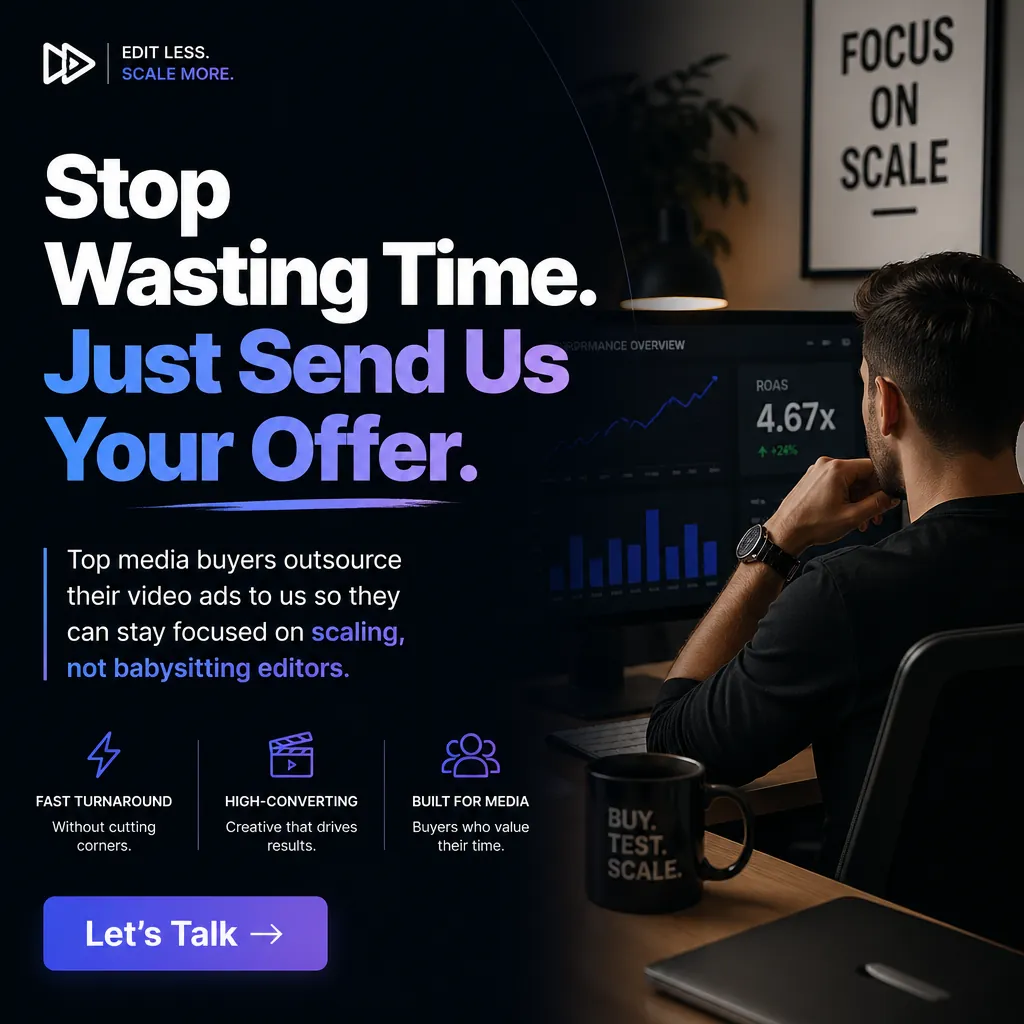 Stop Wasting Time. Just Send Us Your Offer. — KillerCreatives Facebook & TikTok video ad creative #3