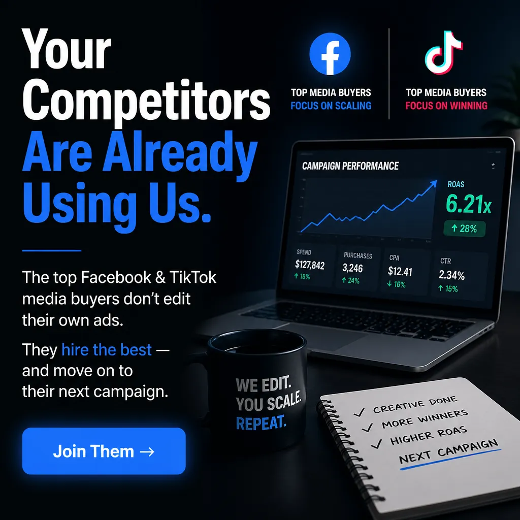 Your Competitors Are Already Using Us. — KillerCreatives Facebook & TikTok video ad creative #1