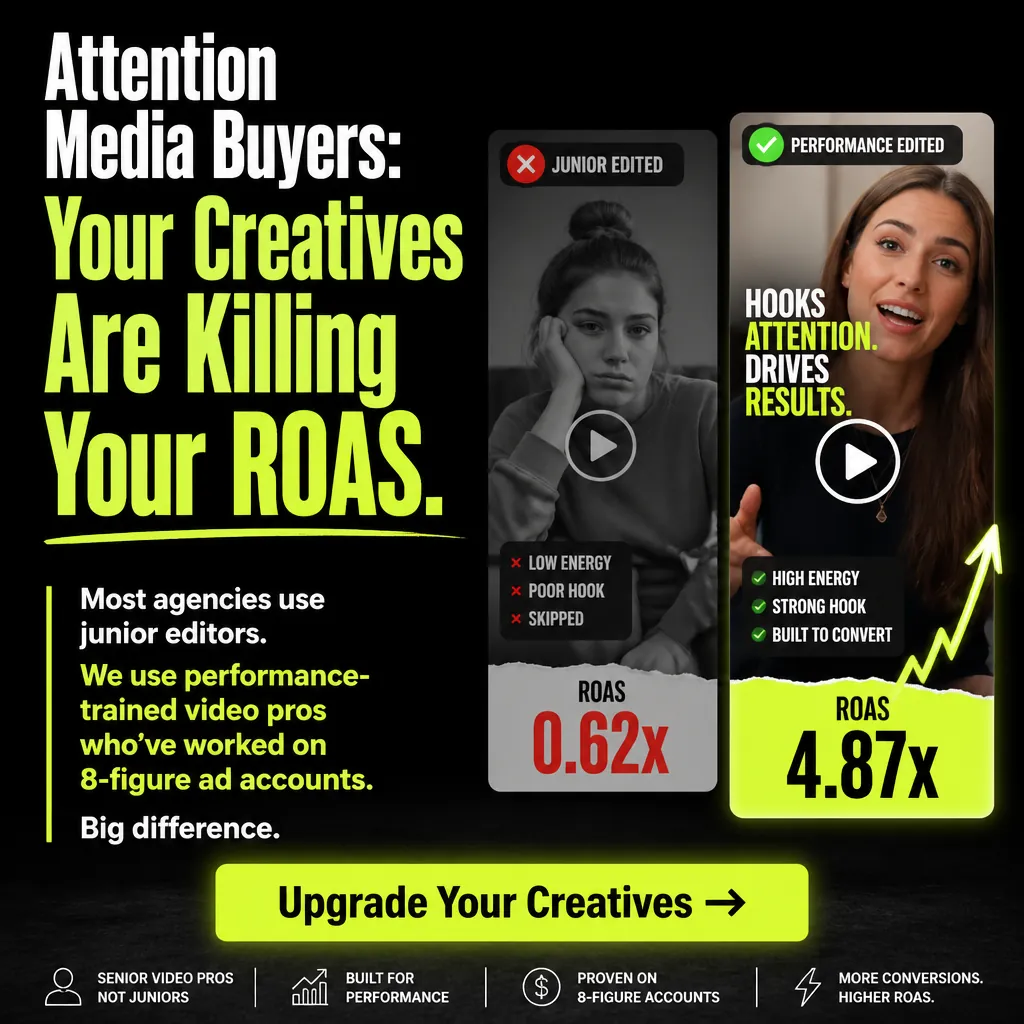 The Video Editing Team Behind 7-Figure Facebook Campaigns. — KillerCreatives Facebook & TikTok video ad creative #3