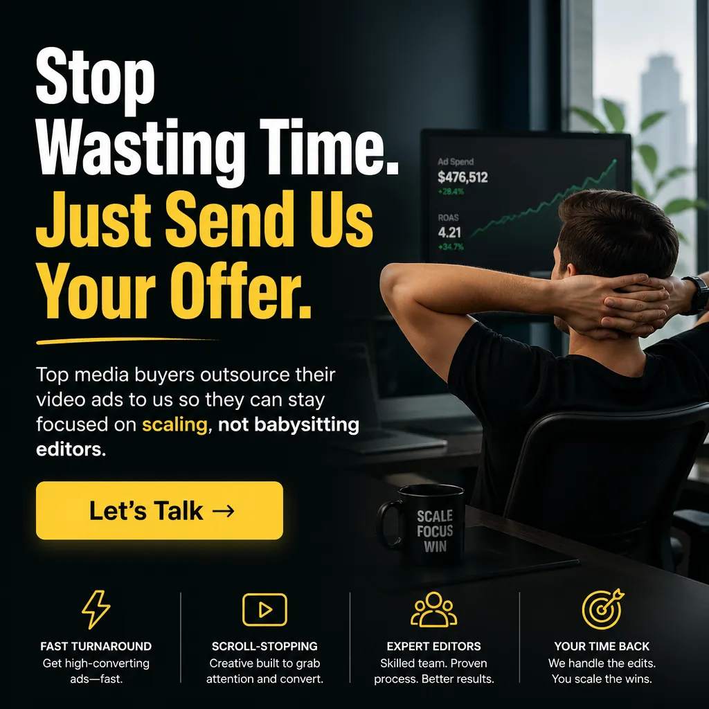 Stop Wasting Time. Just Send Us Your Offer. — KillerCreatives Facebook & TikTok video ad creative #4
