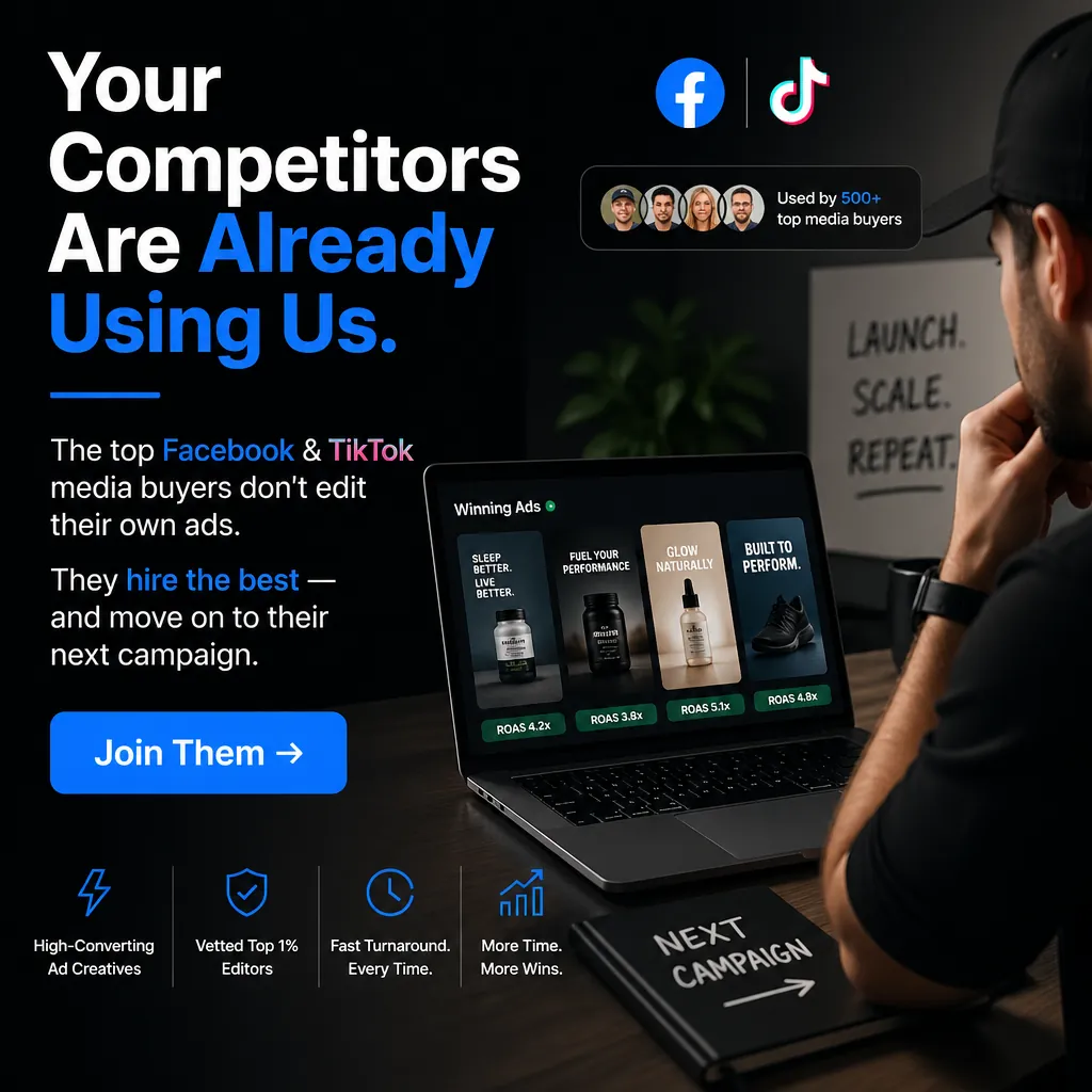 Your Competitors Are Already Using Us. — KillerCreatives Facebook & TikTok video ad creative #3