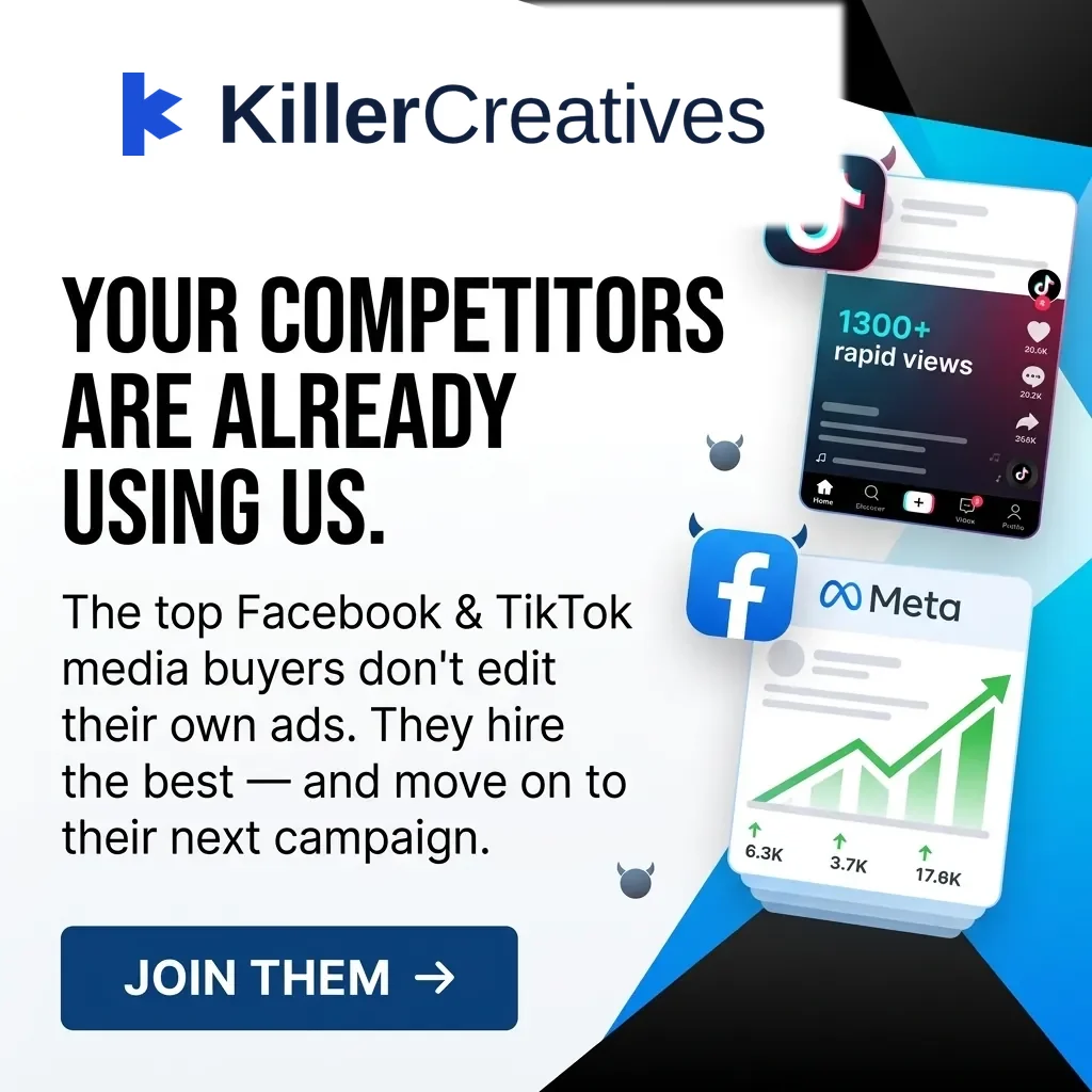 Your Competitors Are Already Using Us. — KillerCreatives Facebook & TikTok video ad creative #6