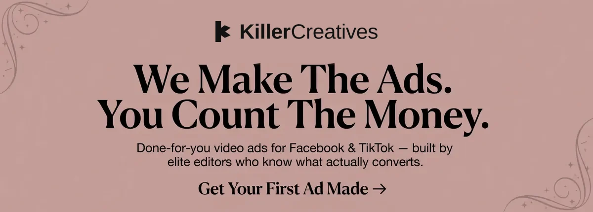 We Make The Ads. You Count The Money. — KillerCreatives Facebook & TikTok video ad creative #10